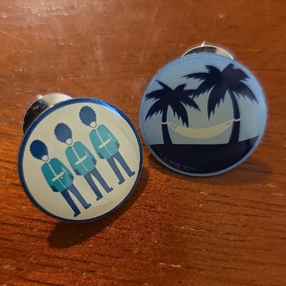 Retro WestJet Airlines Collectible Travel Pins (Set of 2)